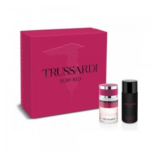 Apa de parfum Set cadou Trussardi Ruby Red EDP 60 ml + Emulsie de corp cu glitter 125 ml