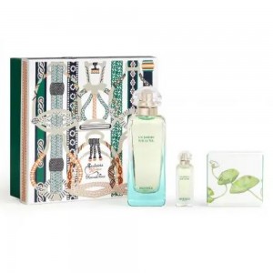 Set Cadou Hermès Un Jardin Sur Le Nil EDT 100 ml + Spray de Călătorie EDT 7,5 ml + Săpun Parfumat 50 g