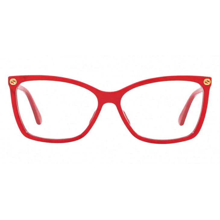 Gucci 0025O-004 56 Optical Frame WOMAN ACETA-RED-RED-TRANSPARENT