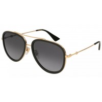 Gucci 0062S-011 57 Sunglass WOMAN METAL  GOLD-GOLD-GREY