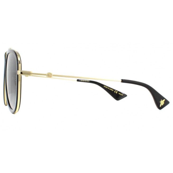 Gucci 0062S-011 57 Sunglass WOMAN METAL  GOLD-GOLD-GREY