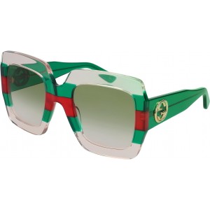 Gucci 0178S-001 54 Sunglass WOMAN ACETATE MULTICOLOR-GREEN-GREEN