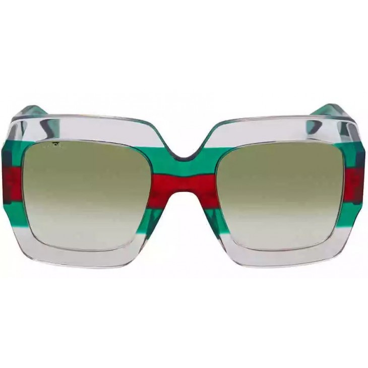 Gucci 0178S-001 54 Sunglass WOMAN ACETATE MULTICOLOR-GREEN-GREEN