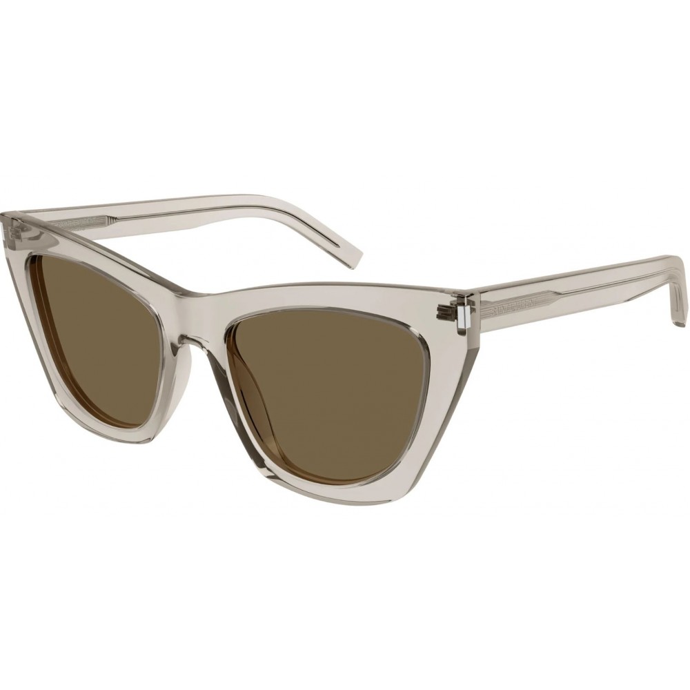 Yves Saint Laurent 214 KATE-032 55 Sunglass WOMAN RECYCL BEIGE-BEIGE-BROWN