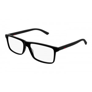 Gucci 0424O-005 58 Optical Frame MAN ACETATE BLACK-BLACK-TRANSPARENT