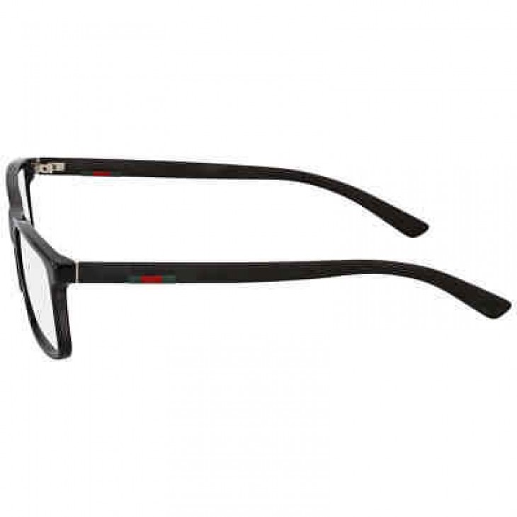 Gucci 0424O-005 58 Optical Frame MAN ACETATE BLACK-BLACK-TRANSPARENT