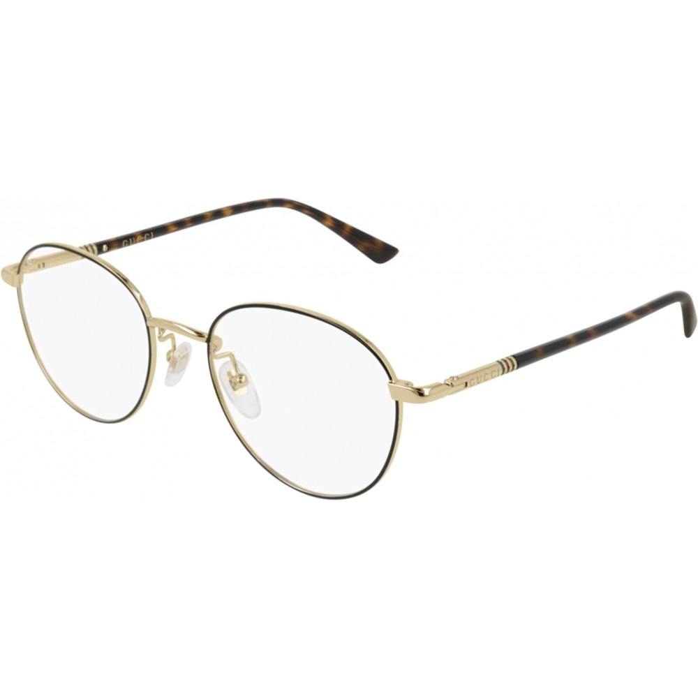 Gucci 0392O-002 51 Optical Frame MAN METAL BLACK-HAVANA-TRANSPARENT