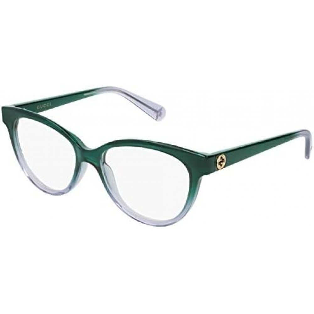 Gucci 0373O-004 52 Optical Frame WOMAN ACETA GREEN-GREEN-TRANSPARENT