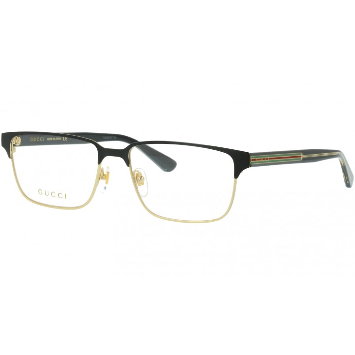 Gucci 0383O-004 58 Optical Frame MAN METAL BLACK-BLACK-TRANSPARENT