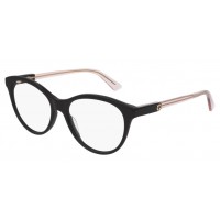 Gucci 0486O-004 54 Optical Frame WOMAN ACETA BLACK-BLACK-TRANSPARENT