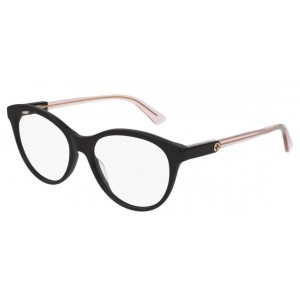 Gucci 0486O-004 54 Optical Frame WOMAN ACETA BLACK-BLACK-TRANSPARENT