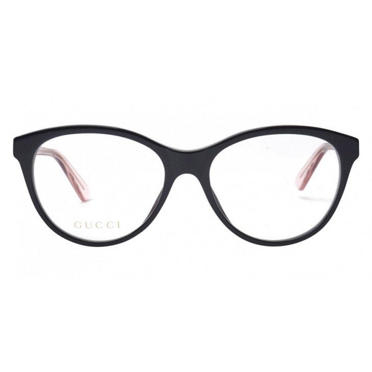 Gucci 0486O-004 54 Optical Frame WOMAN ACETA BLACK-BLACK-TRANSPARENT