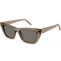 Yves Saint Laurent 276 MICA-043 53 Sunglass WOMAN RECYCL BROWN-BROWN-GREY