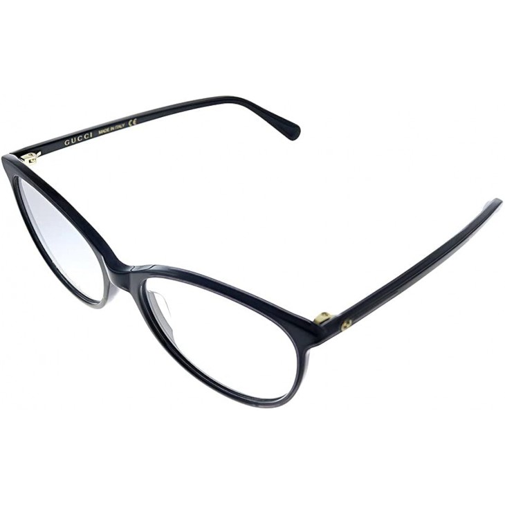 Gucci 0550O-005 53 Optical Frame WOMAN ACETA BLACK-BLACK-TRANSPARENT