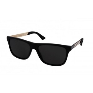 Gucci 0687S-002 57 Sunglass MAN ACETATE BLACK-BLACK-GREY