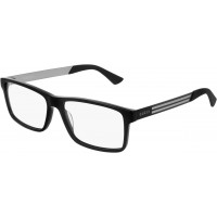 Gucci 0692O-004 57 Optical Frame MAN ACETATE BLACK-BLACK-TRANSPARENT