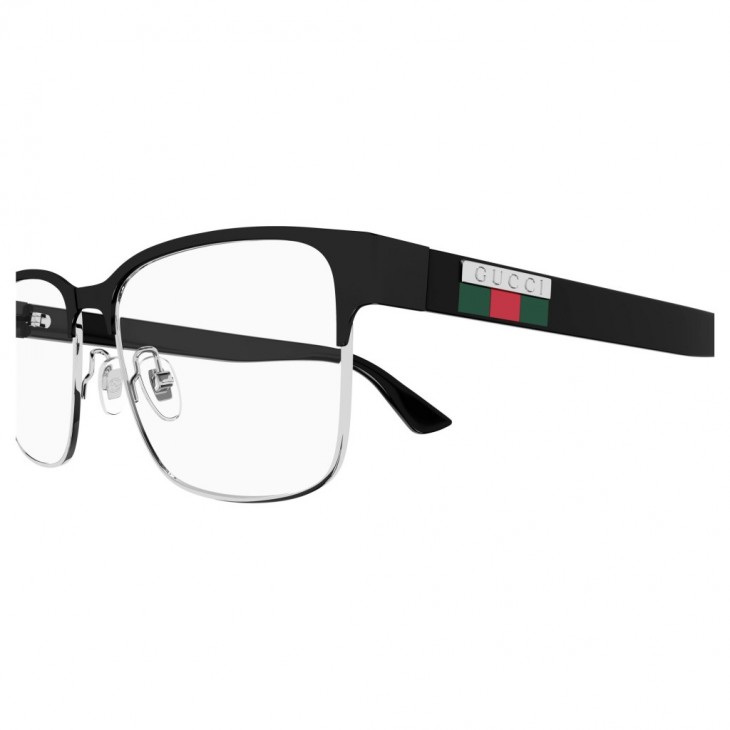 Gucci 0750O-005 60 Optical Frame MAN METAL BLACK-BLACK-TRANSPARENT