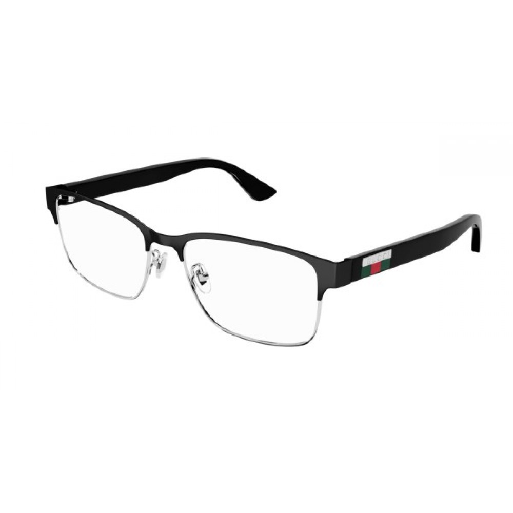 Gucci 0750O-005 60 Optical Frame MAN METAL BLACK-BLACK-TRANSPARENT