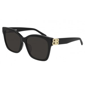 Balenciaga 0102SA-001 57 Sunglass WOMAN ACETATE BLACK-GOLD-GREY