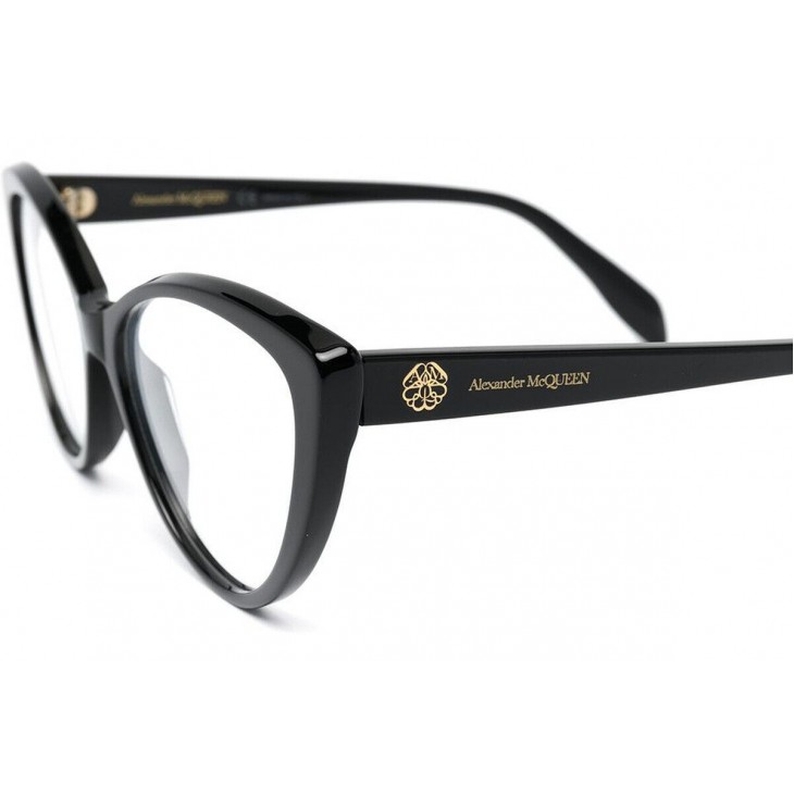 Alexander McQueen 0287O-001 54 Optical Frame WOMAN ACETA BLACK-BLACK-TRANSPARENT