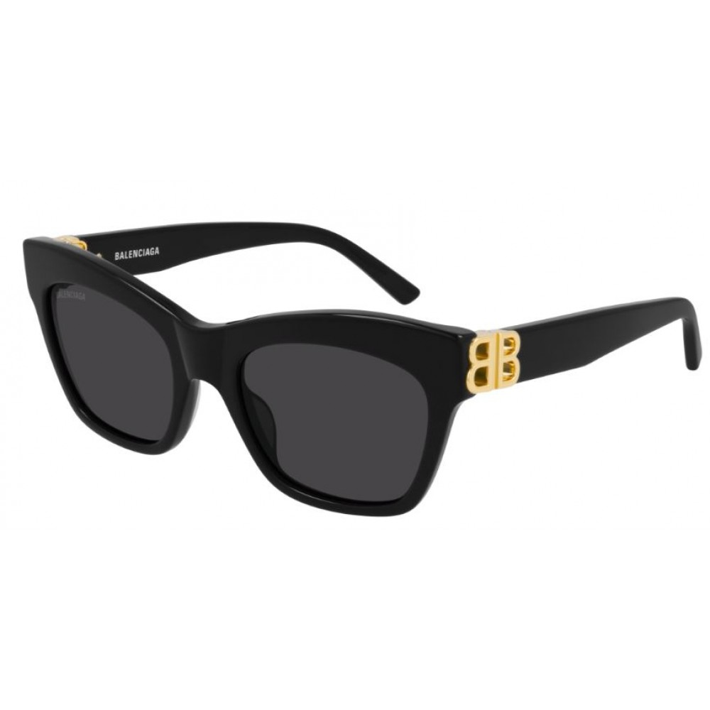 Balenciaga 0132S-001 53 Sunglass WOMAN ACETATE BLACK-GOLD-GREY