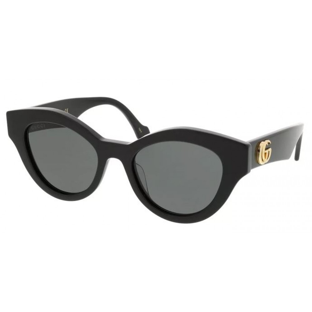 Gucci 0957S-002 51 Sunglass WOMAN ACETATE BLACK-BLACK-GREY