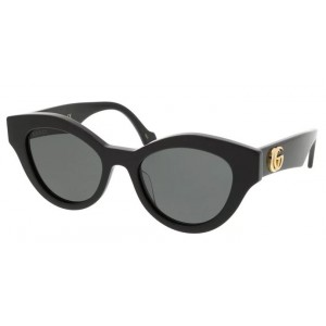 Gucci 0957S-002 51 Sunglass WOMAN ACETATE BLACK-BLACK-GREY