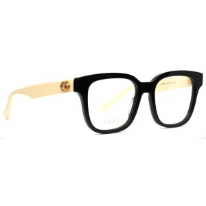 Gucci 0958O-005 52 Optical Frame WOMAN ACETAT BLACK-WHITE-TRANSPARENT