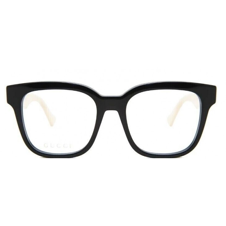 Gucci 0958O-005 52 Optical Frame WOMAN ACETAT BLACK-WHITE-TRANSPARENT