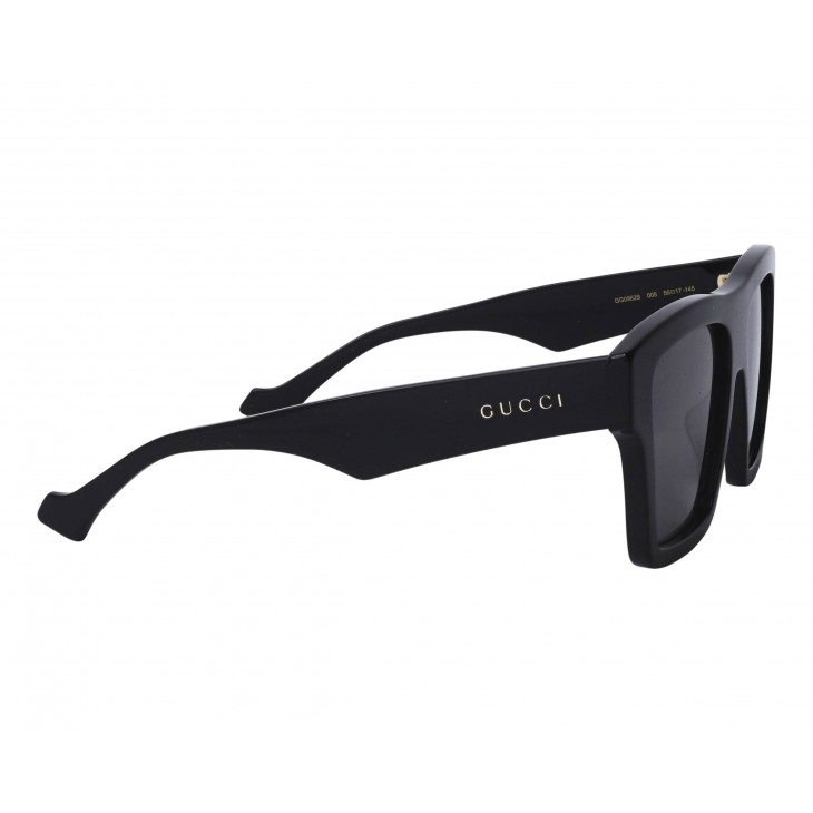 Gucci 0962S-005 55 Sunglass MAN ACETATE BLACK-BLACK-GREY