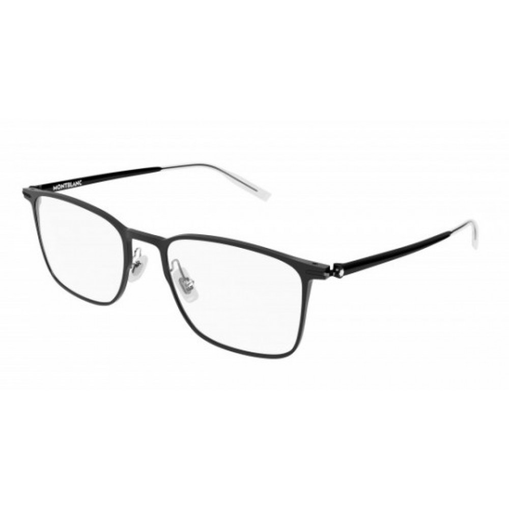 Montblanc 0193O-001 55 Optical Frame MAN ALLUMIN BLACK-BLACK-TRANSPARENT