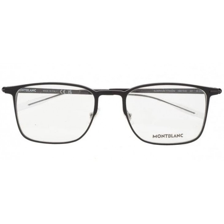 Montblanc 0193O-001 55 Optical Frame MAN ALLUMIN BLACK-BLACK-TRANSPARENT