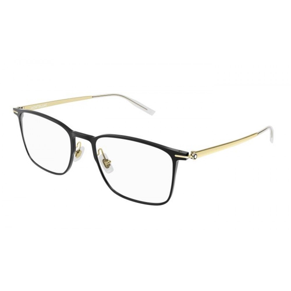 Montblanc 0193O-002 55 Optical Frame MAN ALLUMIN BLACK-GOLD-TRANSPARENT