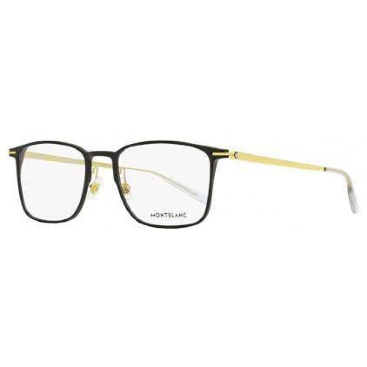 Montblanc 0193O-002 55 Optical Frame MAN ALLUMIN BLACK-GOLD-TRANSPARENT