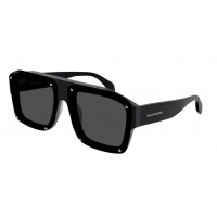 Alexander McQueen 0335S-001 62 Sunglass UNISEX ACETATE BLACK-BLACK-GREY