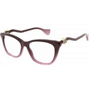 Gucci 1012O-003 54 Optical Frame WOMAN ACETA BURGUNDY-BURGUNDY-TRANSPARENT