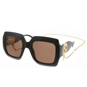 Gucci 1022S-005 54 Sunglass WOMAN INJECTION BLACK-BLACK-BROWN