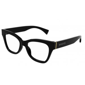 Gucci 1133O-001 52 Optical Frame WOMAN ACETA BLACK-BLACK-TRANSPARENT