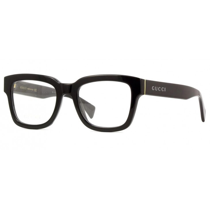 Gucci 1138O-001 52 Optical Frame UNISEX ACET BLACK-BLACK-TRANSPARENT