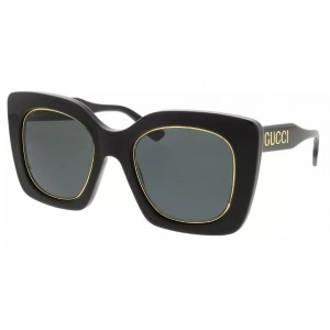 Gucci 1151S-001 51 Sunglass WOMAN ACETATE BLACK-BLACK-GREY