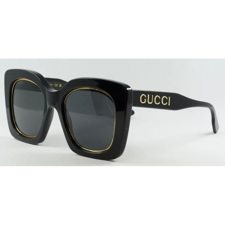 Gucci 1151S-001 51 Sunglass WOMAN ACETATE BLACK-BLACK-GREY