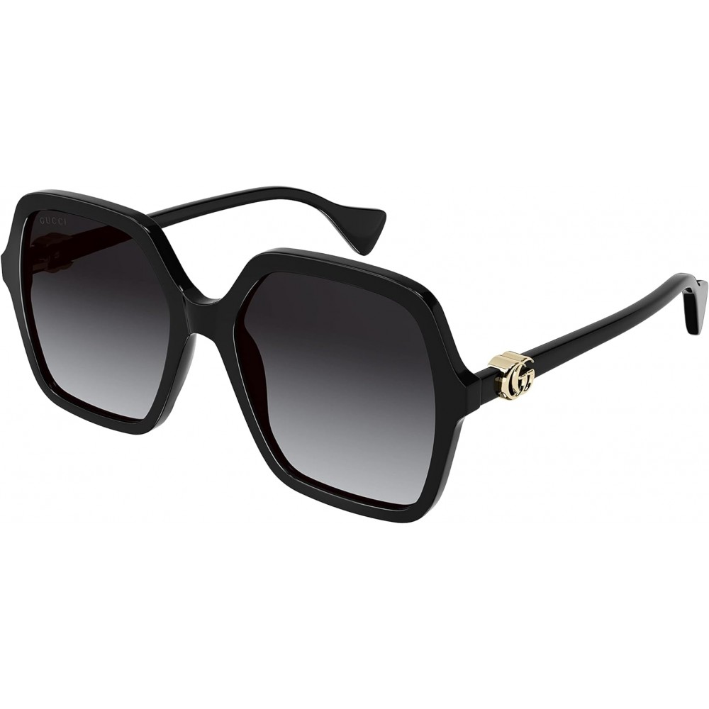 Gucci 1072S-001 56 Sunglass WOMAN ACETATE BLACK-BLACK-GREY