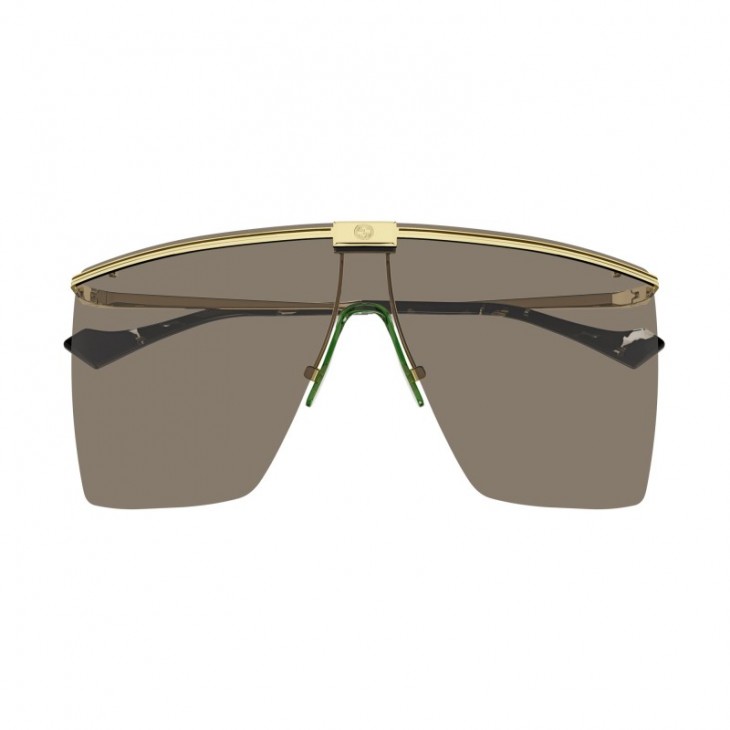 Gucci 1096S-002 99 Sunglass MAN METAL GOLD-GOLD-BROWN