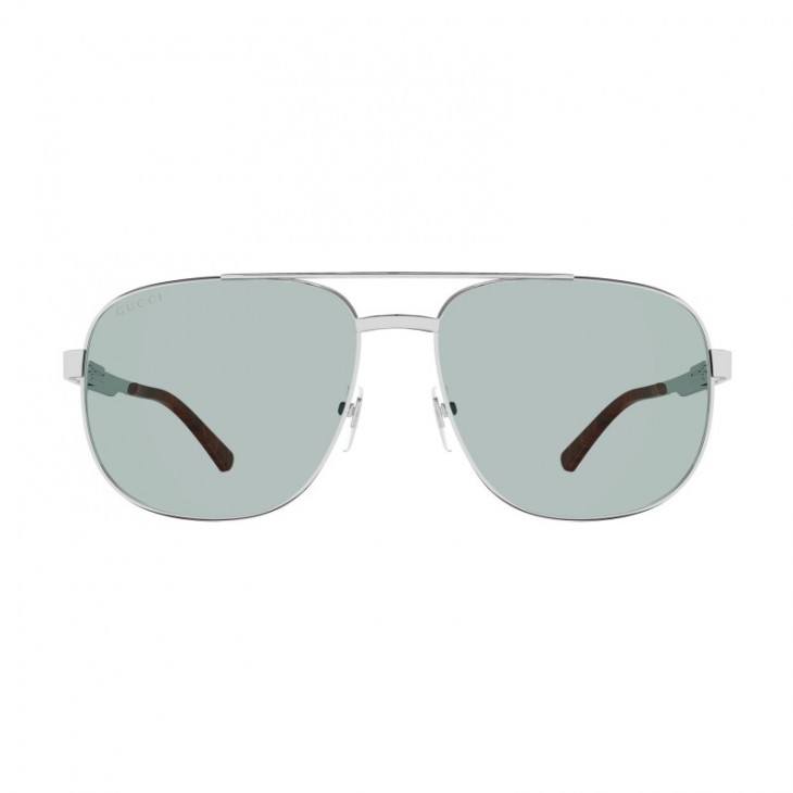 Gucci 1223S-004 60 Sunglass MAN METAL SILVER-SILVER-GREEN