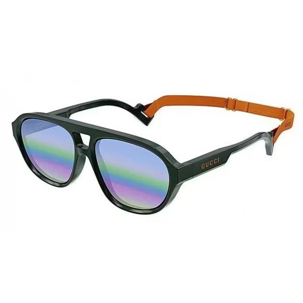 Gucci 1239S-003 58 Sunglass MAN INJECTION GREEN-GREEN-GREY