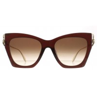 Alexander McQueen 0375S-002 53 Sunglass WOMAN ACETATE BROWN-GOLD-BROWN