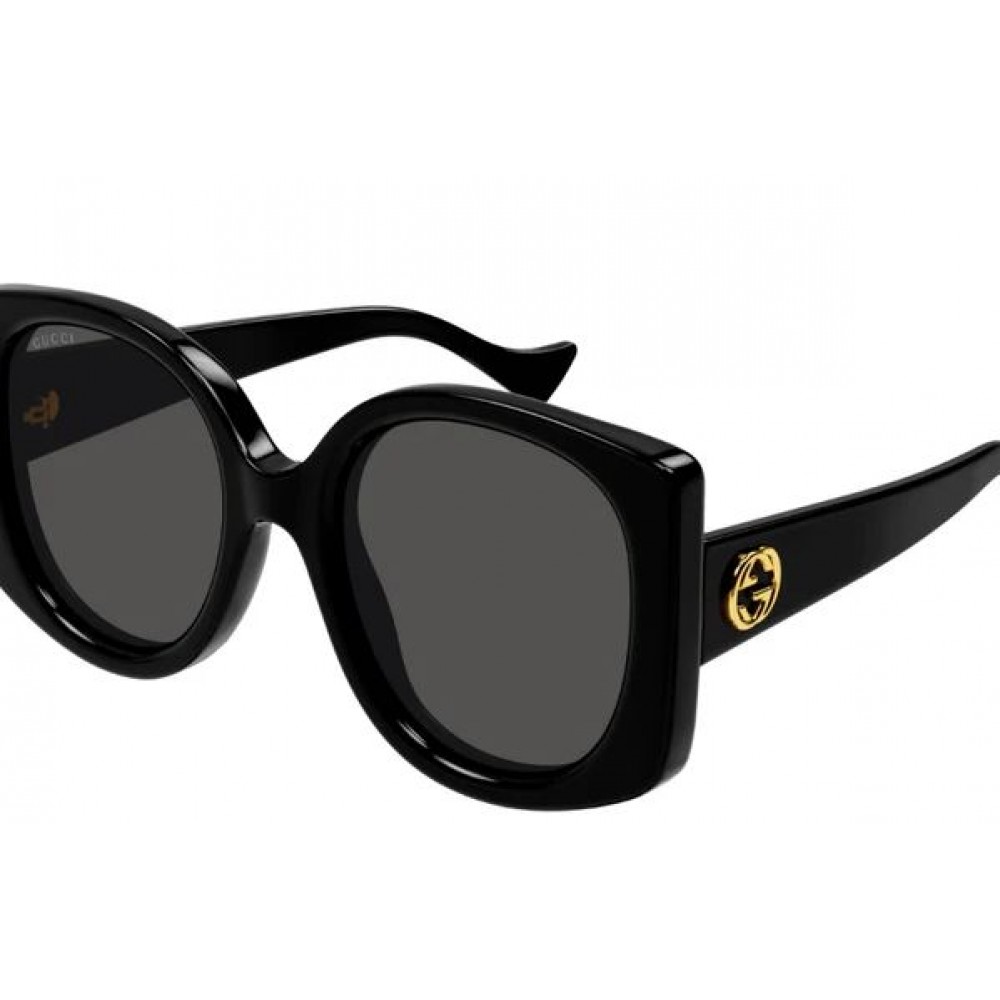 Gucci 1257S-001 53 Sunglass WOMAN RECYCLED A BLACK-BLACK-GREY