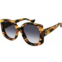 Gucci 1257S-004 53 Sunglass WOMAN RECYCLED A HAVANA-HAVANA-BLUE