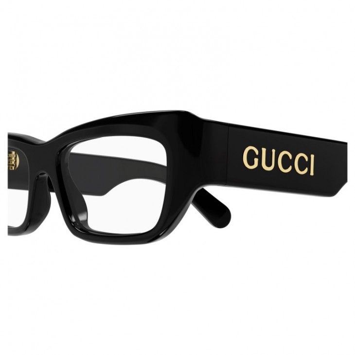 Gucci 1297O-001 53 Optical Frame MAN RECYCLE BLACK-BLACK-TRANSPARENT