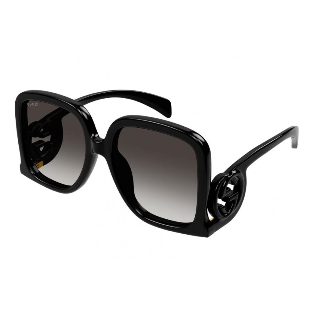 Gucci 1326S-001 58 Sunglass WOMAN INJECTION BLACK-BLACK-GREY